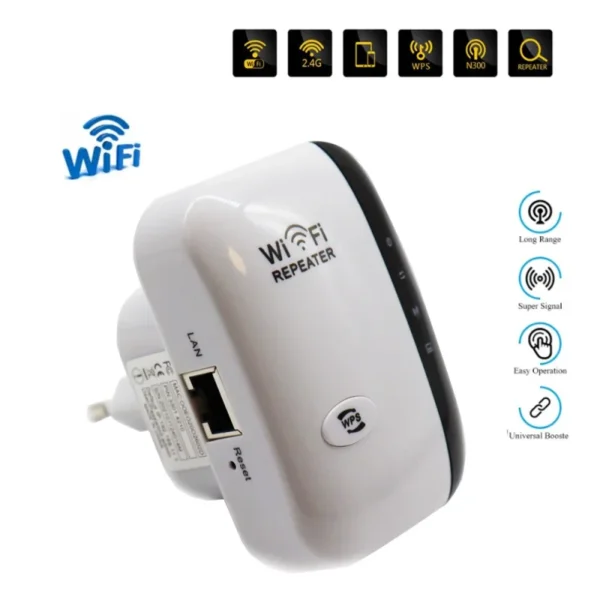 Wifi Repeater Wireless Signal Amplifier Extended Network Enhancer EU US Home Router 300m Through The Wall Bedroom Receive Moving - Image 4