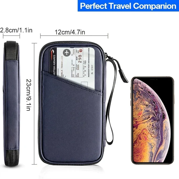 Travel Passport Wallet Multi-Function RFID Waterproof Family Passport Holder Trip Document Organizer Credit Card Package Purse - Image 9